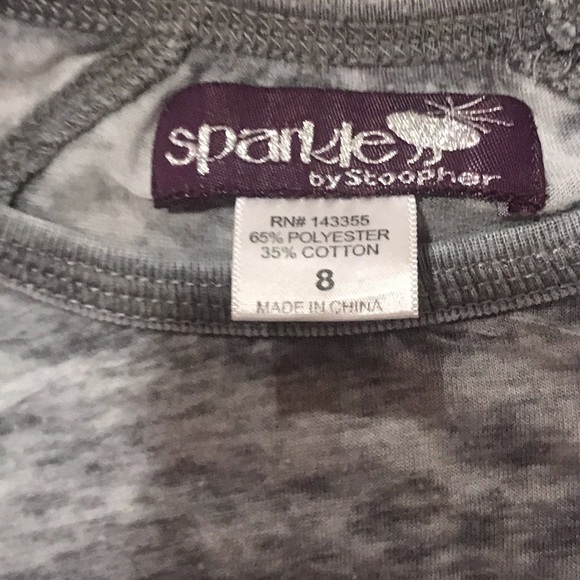 Sparkle by stoopher long sleeve T size 8 - Picture 2 of 3